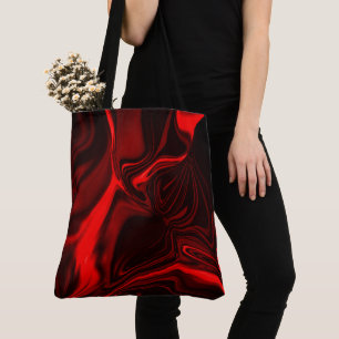 Bolso De Tela Curvas o ondulaciones rojas y más oscuras