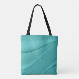 Bolso De Tela Curvatura turquesa
