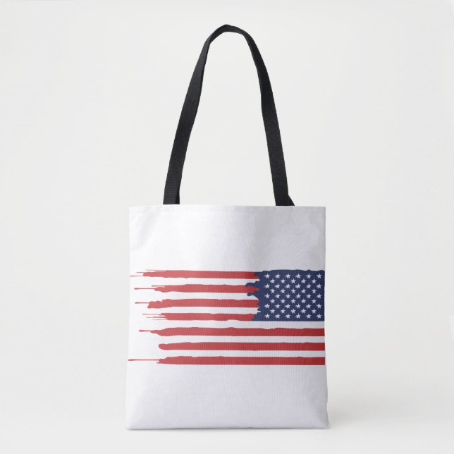 Bolso De Tela Custom American USA Flag  (Anverso)