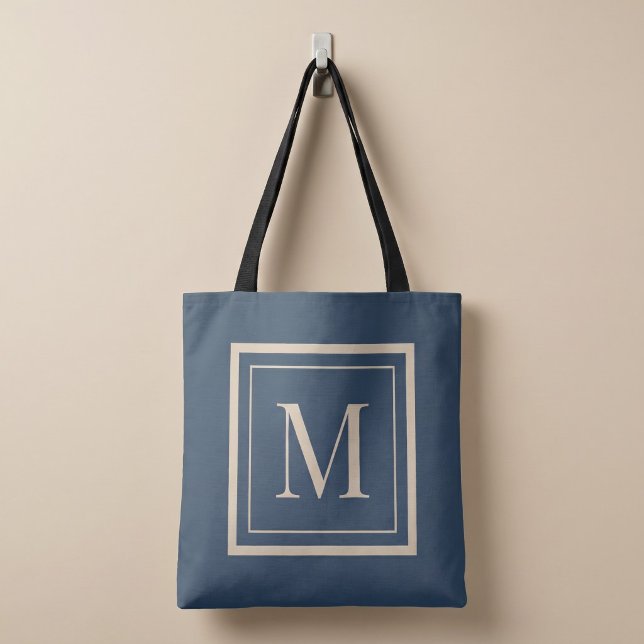 Bolso De Tela Custom Blue & Vanilla Framed Monogram (Subido por el creador)