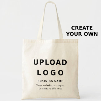 Bolso De Tela Custom Business Logo & Text – Template shopping