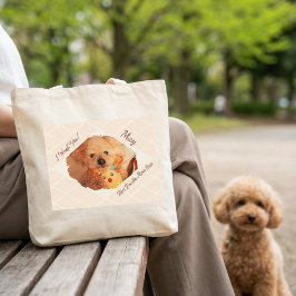Bolso De Tela Custom Dog Photo Personalized Poodle Mom Gift