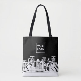 Bolso De Tela Custom Industrial Skyline Tote Bag with Logo