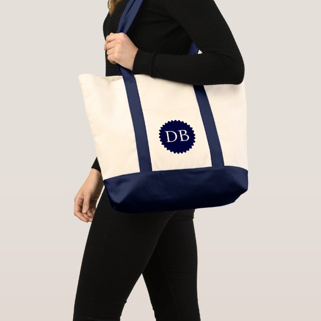 Bolso De Tela Custom Initials Jumbo Tote Bag (Anverso (producto))