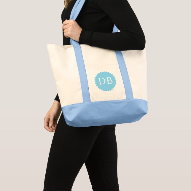 Bolso De Tela Custom Initials Jumbo Tote Bag (Anverso (producto))