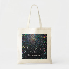 Bolso De Tela Custom Iridescent Abstract Stained Glass Pattern