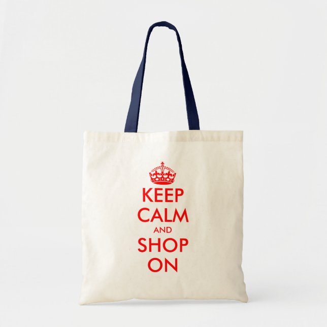 Bolso De Tela Custom Keep Calm tote bag | Customizable template (Frente)