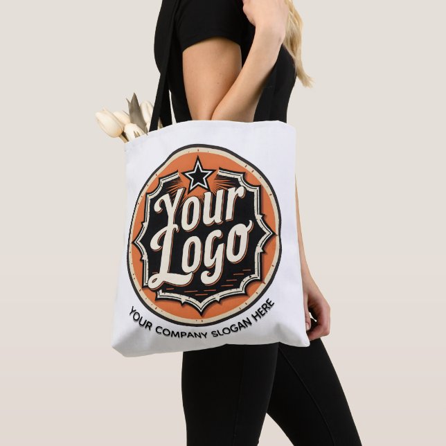 Bolso De Tela Custom Logo and Text Business (Detalle)