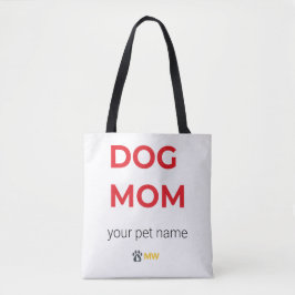 Bolso De Tela Custom Minimalist Dog Mom Tote – Personalized Pet