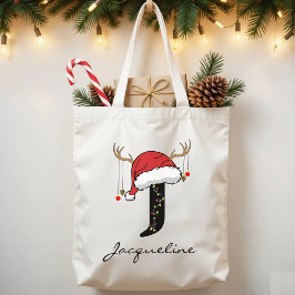 Bolso De Tela Custom Monogram Holiday Tote Bag for Friends