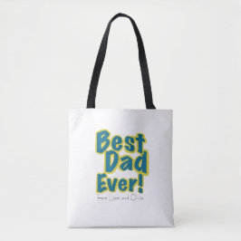 Bolso De Tela Custom Name Best Dad Ever