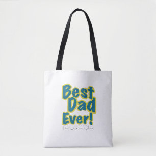 Bolso De Tela Custom Name Best Dad Ever