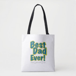 Bolso De Tela Custom Name Best Dad Ever