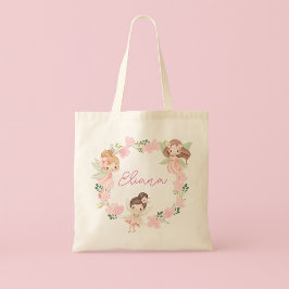 Bolso De Tela Custom Name Girls Personalised Fairy Tote Bag