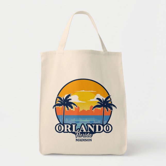 Bolso De Tela Custom Name Orlando Florida (Frente)