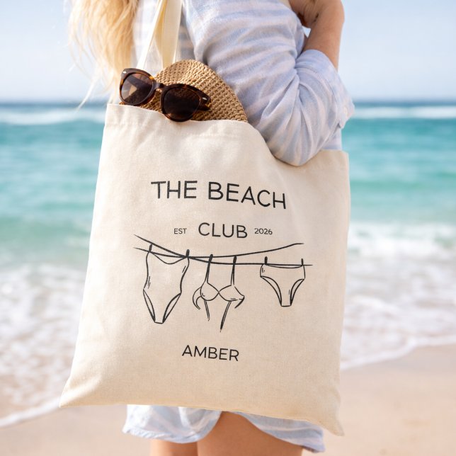 Bolso De Tela Custom Name Summer Canvas Bag Minimal Aesthetic (Subido por el creador)