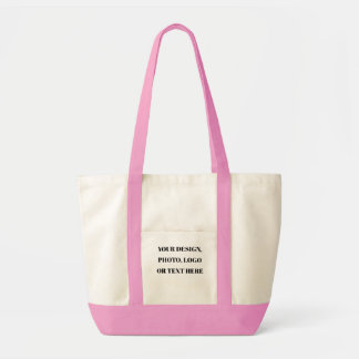 Bolso De Tela Custom Personalized Natural Tote Bag - Pink Trim