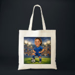 Bolso De Tela Custom Photo-Face Soccer/Football Star Caricature<br><div class="desc">Two Designs in One: The Ultimate Personalized Soccer Fan Tote Bag! Double the style and double the spirit with our customizable soccer caricature tote bag. This versatile bag is a game-changer, featuring two distinct designs to match your mood. On one side, you’ll find a vibrant, high-energy soccer caricature of a...</div>