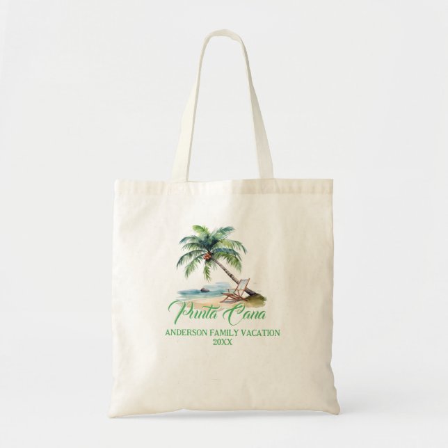 Bolso De Tela Custom Punta Cana Beach  (Frente)