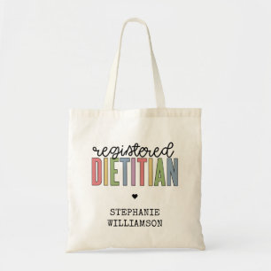 Bolso De Tela Custom Registered Dietitian Multicolored RD
