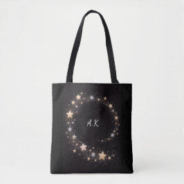 Bolso De Tela Custom Star Spiral Initials Gift Tote Bag