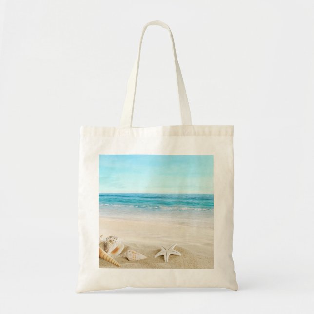 Bolso De Tela Custom Two-Sided Photo Personalized Beach Modern (Frente)