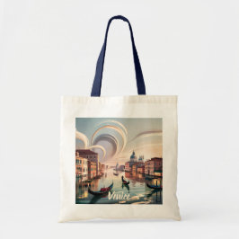 Bolso De Tela Custom Venice Italy Gondola Canal Watercolor Retro