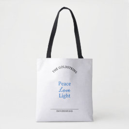 Bolso De Tela Customizable Peace Love Light Hanukkah Celebration