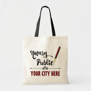 Bolso De Tela Customized Notary Public Burgundy Ink Pen