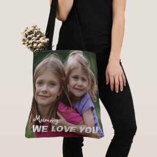 Bolso De Tela Customized with 2 and text