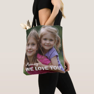 Bolso De Tela Customized with 2 and text