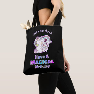 Bolso De Tela Cuta mágica unicornio de cumpleaños