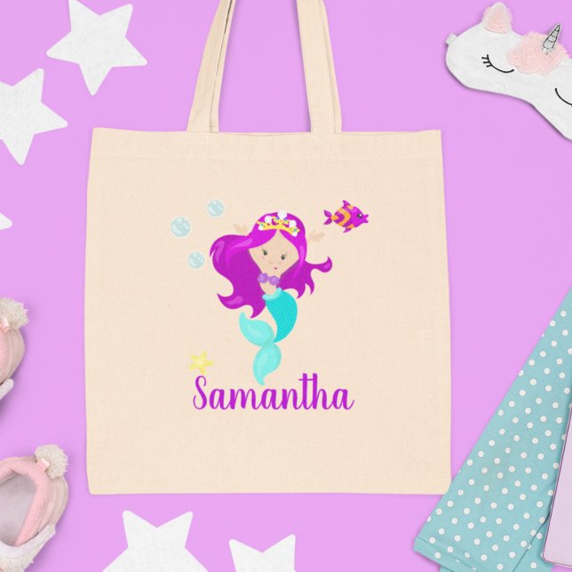 Bolso De Tela Cuta personalizada de princesas de sirena (Subido por el creador)