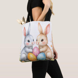 Bolso De Tela Cute acuarela Abundantes de Pascua Felices Pascuas