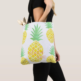 Bolso De Tela Cute acuarela Pineapple Aloha