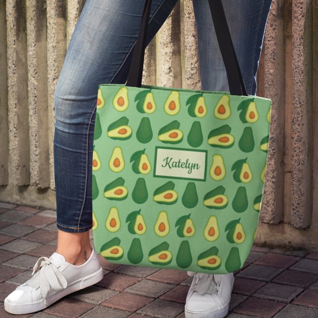 Bolso De Tela Cute Aguacate Lover Personalizado Green (Subido por el creador)