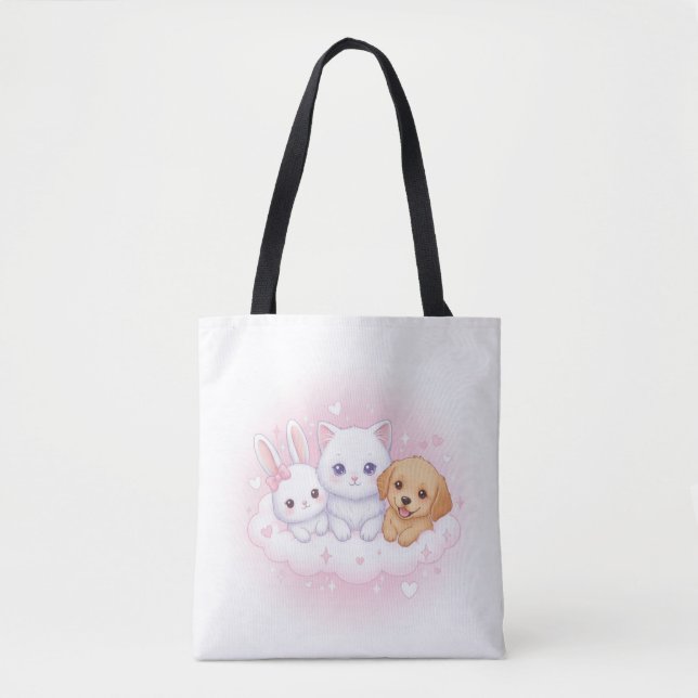 Bolso De Tela Cute animals  (Anverso)