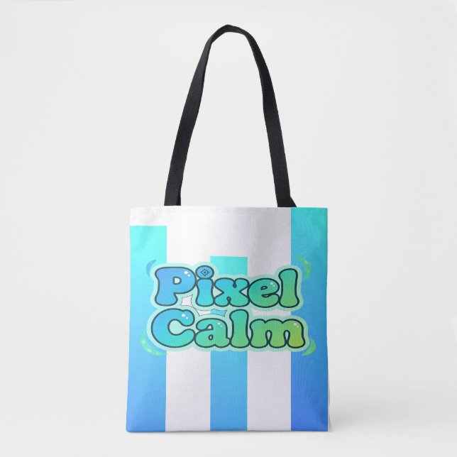 Bolso De Tela Cute Anime Gamer Boy Pixel Calm (Anverso)