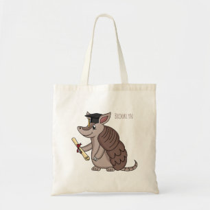 Bolso De Tela Cute armadillo with graduation cap cartoon