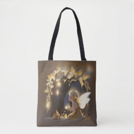 Bolso De Tela Cute Autumn Fairy with Glowing Flowers