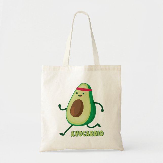 Bolso De Tela Cute Avocardio Personalizado Tote Bag (Frente)