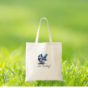 Bolso De Tela Cute AZUL/BLANCO Sólo Amarre -Jay Azul