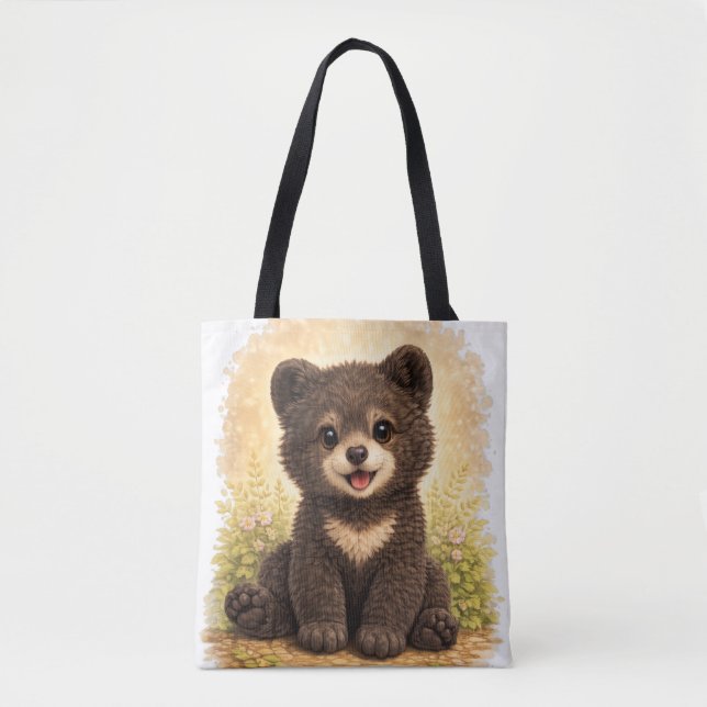 Bolso De Tela Cute Baby Bear Tote Bag Kawaii Animal (Anverso)