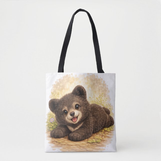 Bolso De Tela Cute Baby Bear Tote Bag Kawaii Animal (Anverso)