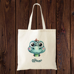 Bolso De Tela Cute Baby Dino Face