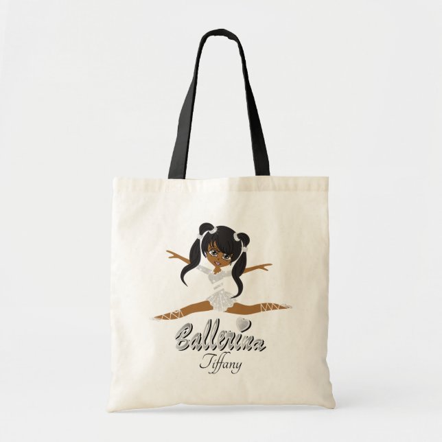 Bolso De Tela Cute Ballerina Chica Dancer (Frente)