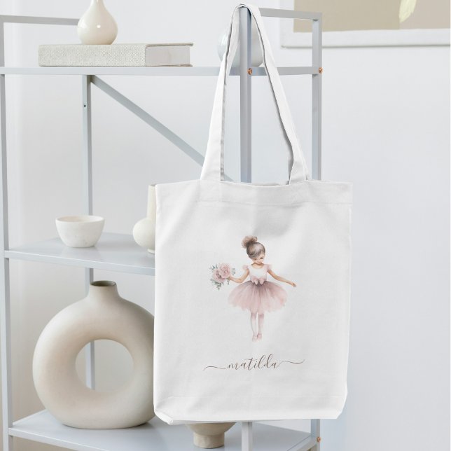 Bolso De Tela Cute Ballerina Whimsical Girlie Nombre (Subido por el creador)