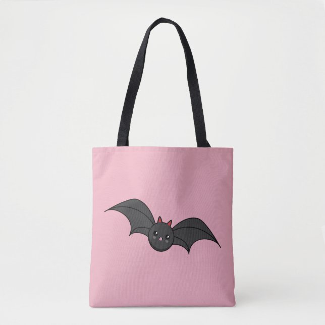 Bolso De Tela Cute Bat (Anverso)