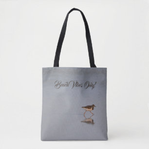 Bolso De Tela Cute Beach Cita Sandpiper Fotografía Typografía