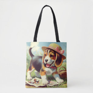 Bolso De Tela Cute Beagle Pinting